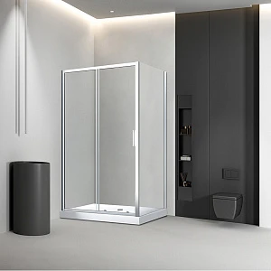 Душевой уголок Veconi Rovigo RV-046 100x80x185 см, профиль xром, стекло прозрачное