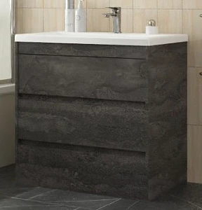 Тумба с раковиной Art&Max Family-M 75 напольная, 3 ящика, Iron Stone