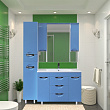 Мебель для ванной Misty Кристи 105 напольная, голубая