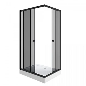 Душевой уголок Niagara Eco NG-118-14QT 110х80х195 профиль черный, стекло тонированное