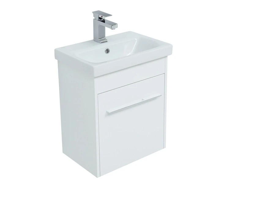 Тумба для комплекта Aquanet Августа 50 (Moduo Slim) белый (ручки хром)