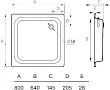 Поддон для душа Koller Pool стальной 80x80 см - превью 1