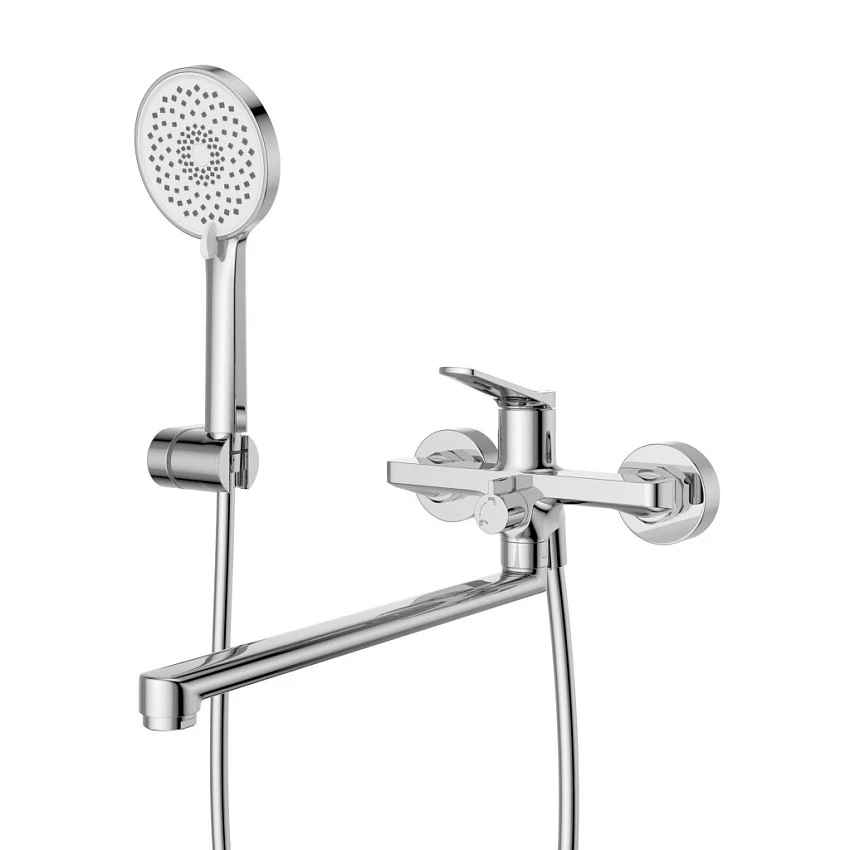 Смеситель BelBagno Unique UNIQUE-VASM-L-CRM для ванны с душем, с длинным изливом, хром