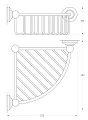 Полка 3SC Stilmar STI 508 угловая, античная бронза - превью 2