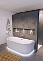 Акриловая ванна Riho Desire Back2wall B089012005 180х84 белая глянцевая с LED (через перелив) - превью 2