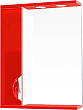 Зеркало-шкаф Misty Жасмин 55 с подсветкой, красная эмаль L