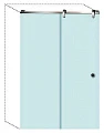 Душевая дверь в нишу Aquanet Gamma 150-12 R с фурнитурой - превью 1