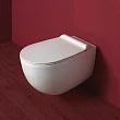 Крышка-сиденье Simas Vignoni VI 004 bi mat/cr белая матовая, с микролифтом, петли хром - превью 1