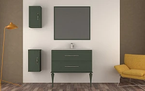 Мебель для ванной Cezares Tiffany 100 подвесная, 2 ящика, Verde opaco