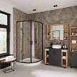 Душевой уголок Niagara Nova NG-6886-08 BLACK 80х80х195 стекло прозрачное, профиль черный - превью 2