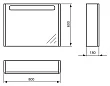 Зеркало-шкаф Ideal Standard Softmood светло-коричневый 80 - превью 2