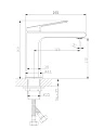 Смеситель Orange Gauss M30-021b для раковины, черный - превью 1