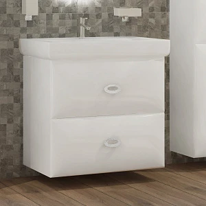 Тумба с раковиной Marka One Ovale 70П White