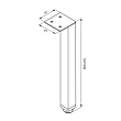 Ножки для мебели Wellsee Useful Extras 241903000 черный матовый - превью 1