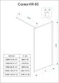 Душевая перегородка Veconi Korato KR-80 90x200 см, профиль черный, стекло прозрачное - превью 1