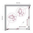 Душевой уголок BelBagno Luce LUCE-A-2-100-C-ORO 100х100 профиль золото, стекло прозрачное - превью 1