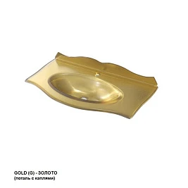 Мебельная раковина Caprigo Bourget 80 OW15-11012-G золото