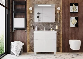 Мебель для ванной Onika Стрим 80.12 белая (ver.COMO)