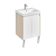 Тумба для комплекта Aquaton Сканди Doors 55 белый глянец/дуб верона - превью 2