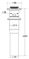 Донный клапан для раковины BelBagno BB-PCU-03-BORO брашированное золото - превью 1