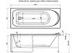 Акриловая ванна Aquanet Nord NEW 170x70 с каркасом - превью 2