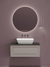 Мебель для ванной Sancos Very 100 подвесная, столешница black sky, Doha Soft (без отверстия под смеситель)