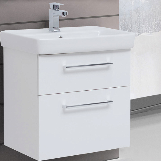 Тумба с раковиной Dreja Q max 70 белый глянец