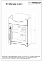 Мебель для ванной Бриклаер Кантри 65 бежевый дуб прованс с одним шкафчиком - превью 2