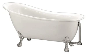 Акриловая ванна BelBagno BB06-1700-CRM ножки хром