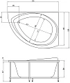 Акриловая ванна Aquatika H2O Альтернатива Basic 170x120 cм, правая - превью 2
