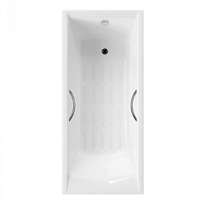Чугунная ванна Delice Prestige DLR230615R-AS 170х80 с отверстиями под ручки, с антискользящим покрытием, без ножек