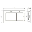Кнопка смыва Point Ника PN44081BM двухрежимная, черная матовая - превью 1