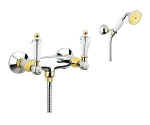 Смеситель Fiore Gioielli (Swarovski®) 08CO0602 для душа, хром/золото