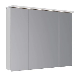 Зеркало-шкаф Lemark Zenon 100х80 см с подсветкой и розеткой, белый глянец