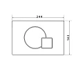 Кнопка смыва Caprigo Shape SA005-crm ABS хром - превью 1
