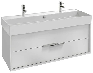 Тумба с раковиной Jacob Delafon Vivienne 120 белая, ручки хром