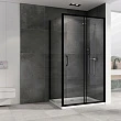 Душевой уголок Abber Schwarzer Diamant 100х100 AG30100B5-S100B5 стекло прозрачное, профиль черный - превью 1