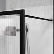 Душевая перегородка Vincea Walk-In VSW-1HP110FLB, 110х200, черный, стекло рифленое - превью 2
