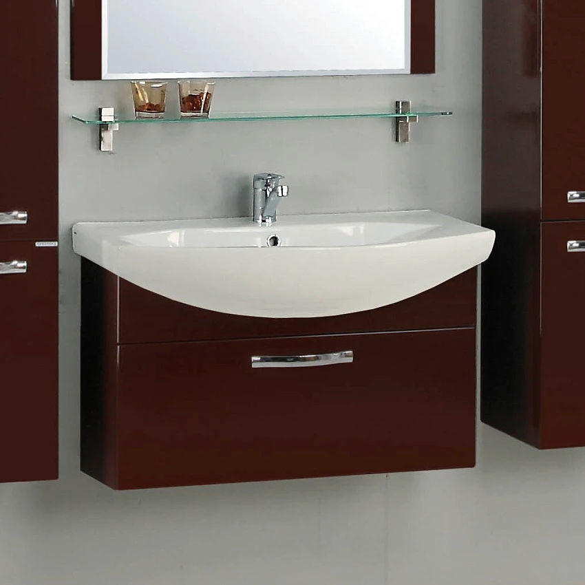 Тумба для комплекта Aquaton Ария 80 темно-коричневая