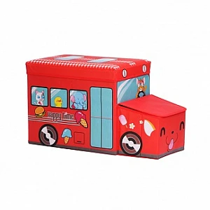 Коробка для игрушек Blonder Home Happy Time Red BUS/30, красная