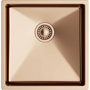 Мойка кухонная TopZeroTNL 400 GOLD ROSE медь, 44х44 см