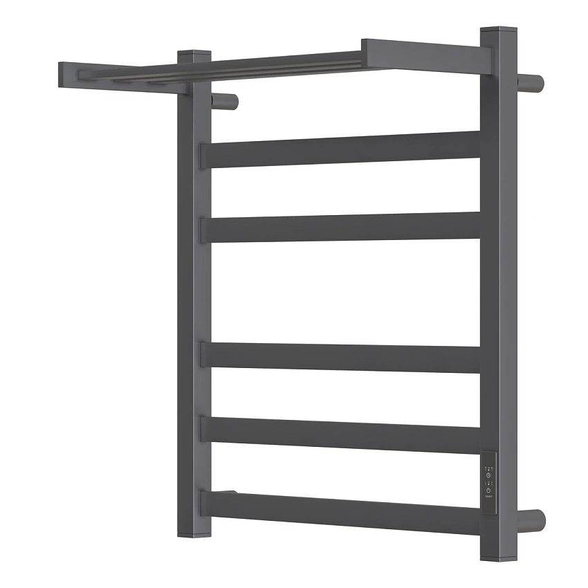 Электрический полотенцесушитель Point Меркурий PN83856PGR 50x60 графит с полкой