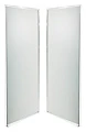 Задняя панель IDO Showerama 8-5 90x90 узорчатое стекло, белый профиль - превью 1