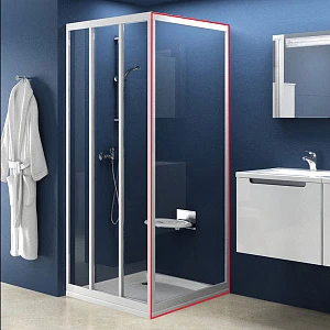 Душевая перегородка Ravak PSS-75 Transparent, профиль белый