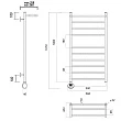 Электрический полотенцесушитель Domoterm Медея П10 50x100 EL с полкой - превью 1