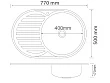Мойка кухонная Ростовская Мануфактура Сантехники (РМС) MG6-7750OVR хром - превью 1