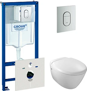 Унитаз подвесной Jacob Delafon Presquile E4440 + инсталляция для унитазов Grohe Rapid SL 38929000