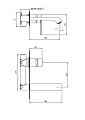 Смеситель BelBagno Aurora AURORA-BLVM-CRM-W0 для раковины, встраиваемый, с внутренней частью, хром - превью 1