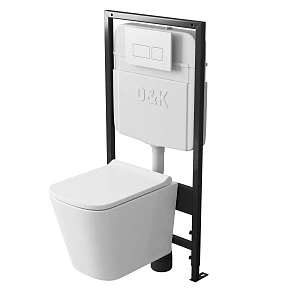 Комплект инсталляция для унитазов D&K DI8055119 + унитаз подвесной D&K Berlin DT1436025