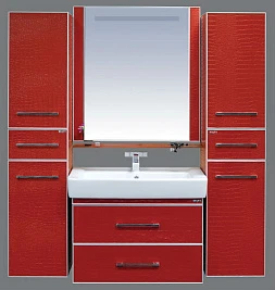 Мебель для ванной Misty Гранд Lux 70 подвесная, с 2-мя ящиками, бордо Croco
